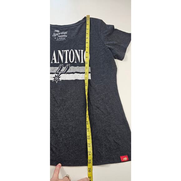 Sportique XL san antonio spurs game day spell out t shirt light weight stretch - Picture 6 of 7